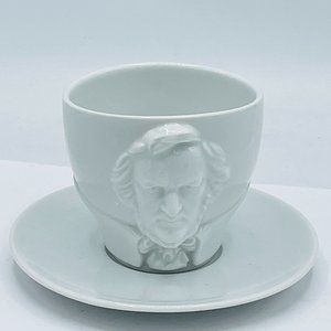 Richard Wagner Composer Coffee Cup and Saucer White Germany NWT